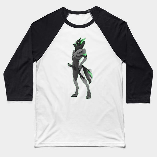 NSFW Ajax Jackal Standing Baseball T-Shirt by TwilightSaint